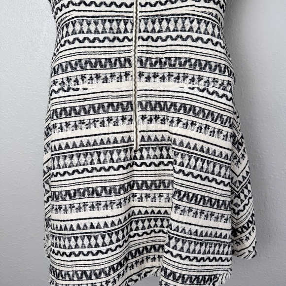 NWT Banana Republic striped jacquard woven fringe fit and flare dress 8 - Picture 10 of 12